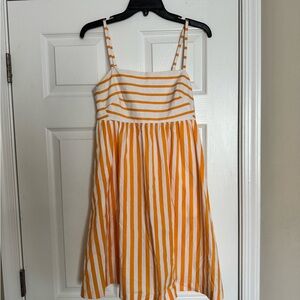 Striped Orange and White Dress
